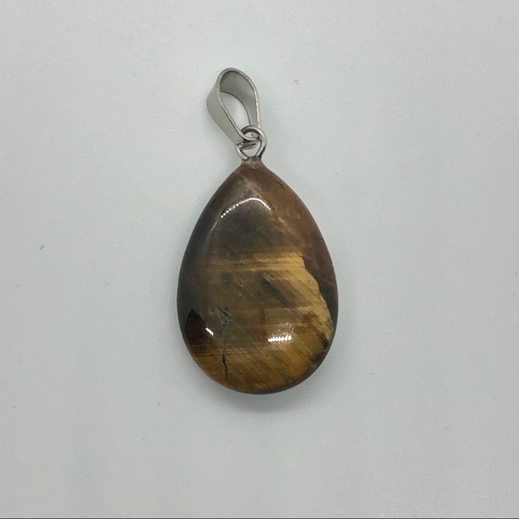 Jewelry - Tiger Eye Stone Water Drop Shaped Necklace